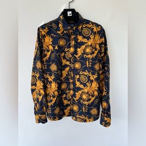 Ling Deng Blue & Yellow Blouse